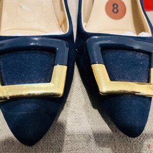 JNY Navy Pumps